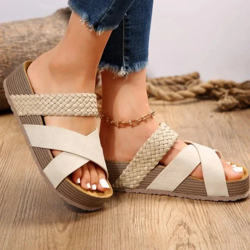 Kira | Dames Sandalen - Orthopedisch en Ademend Vegan Leer Wit