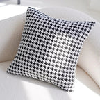 Kussensloop Vintage Bruin en Crème Patchwork – Zacht Polyester met Verborgen Ritssluiting 45x45cm en 30x50cm A 45x45cm