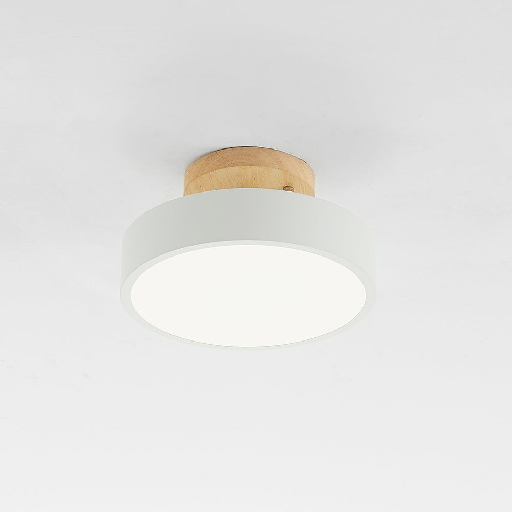 Moderne LED Plafondlamp – Plafonnière van Hout & Acryl voor Slaapkamer, Eetkamer & Woonkamer, 5 Kleuren – LunaLux