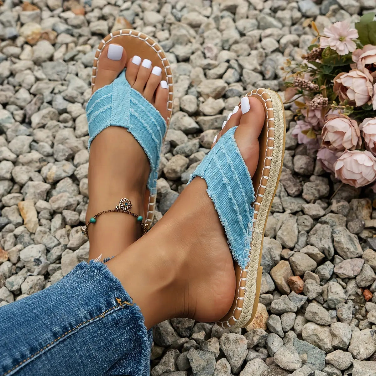Lana | Dames Sandalen - Orthopedische Ondersteuning, Stijlvol en Comfortabel Blauw
