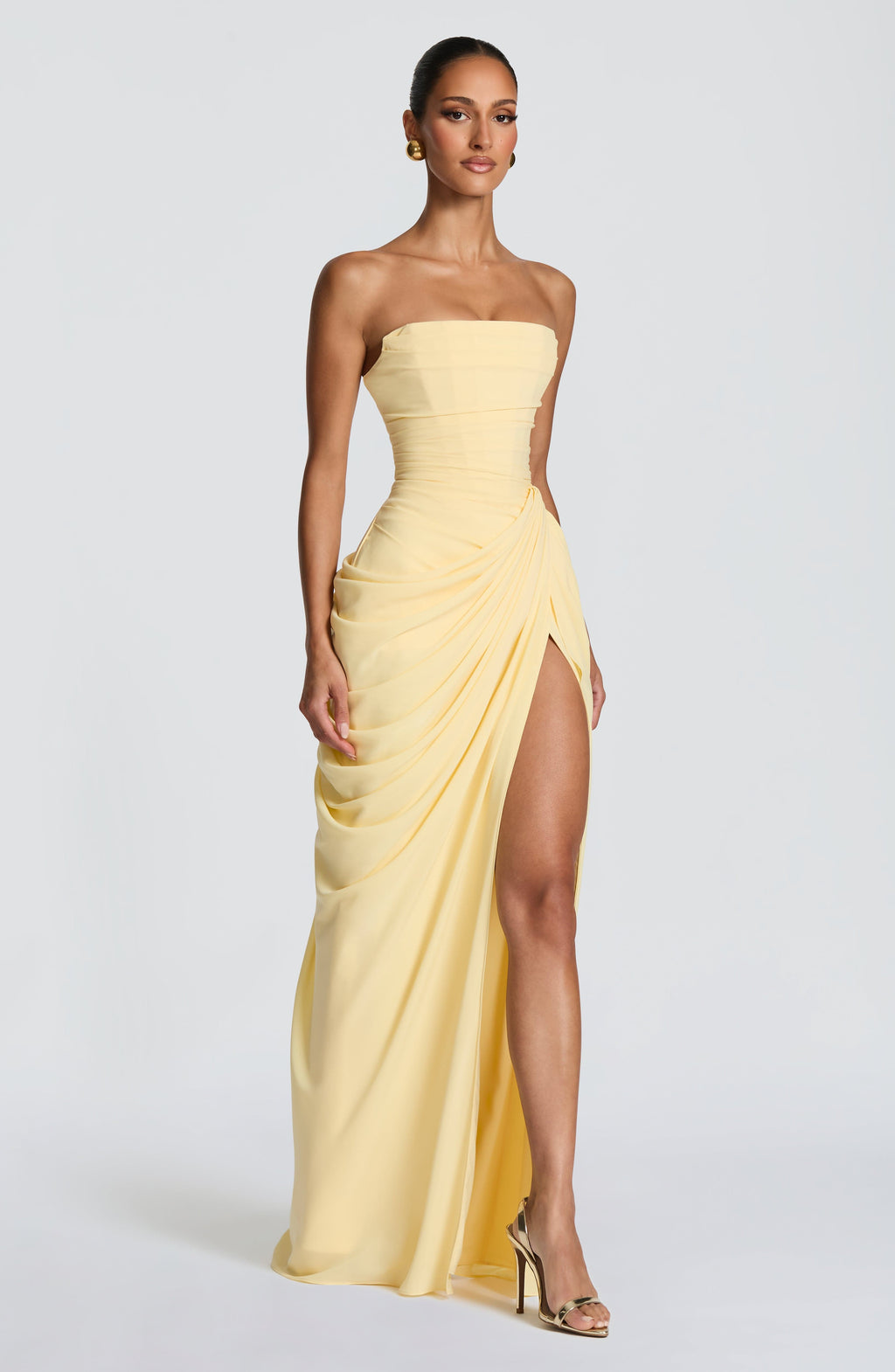 Flōre | Sculpturale Avondjurk met Corset en Drapering
