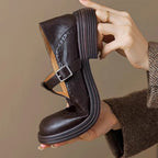 Lily | Dames Schoenen - Klassiek Leer met T-band