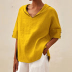 Amara | Blouse Dames - V-hals Geel