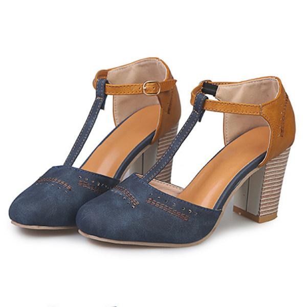 Luna | Dames Schoenen - T-Strap Blokhakken, Elegant en Comfortabel