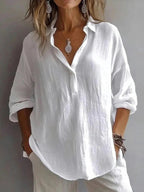 Seraphina | Oversized Blouse Dames - Wit - Casual Chic