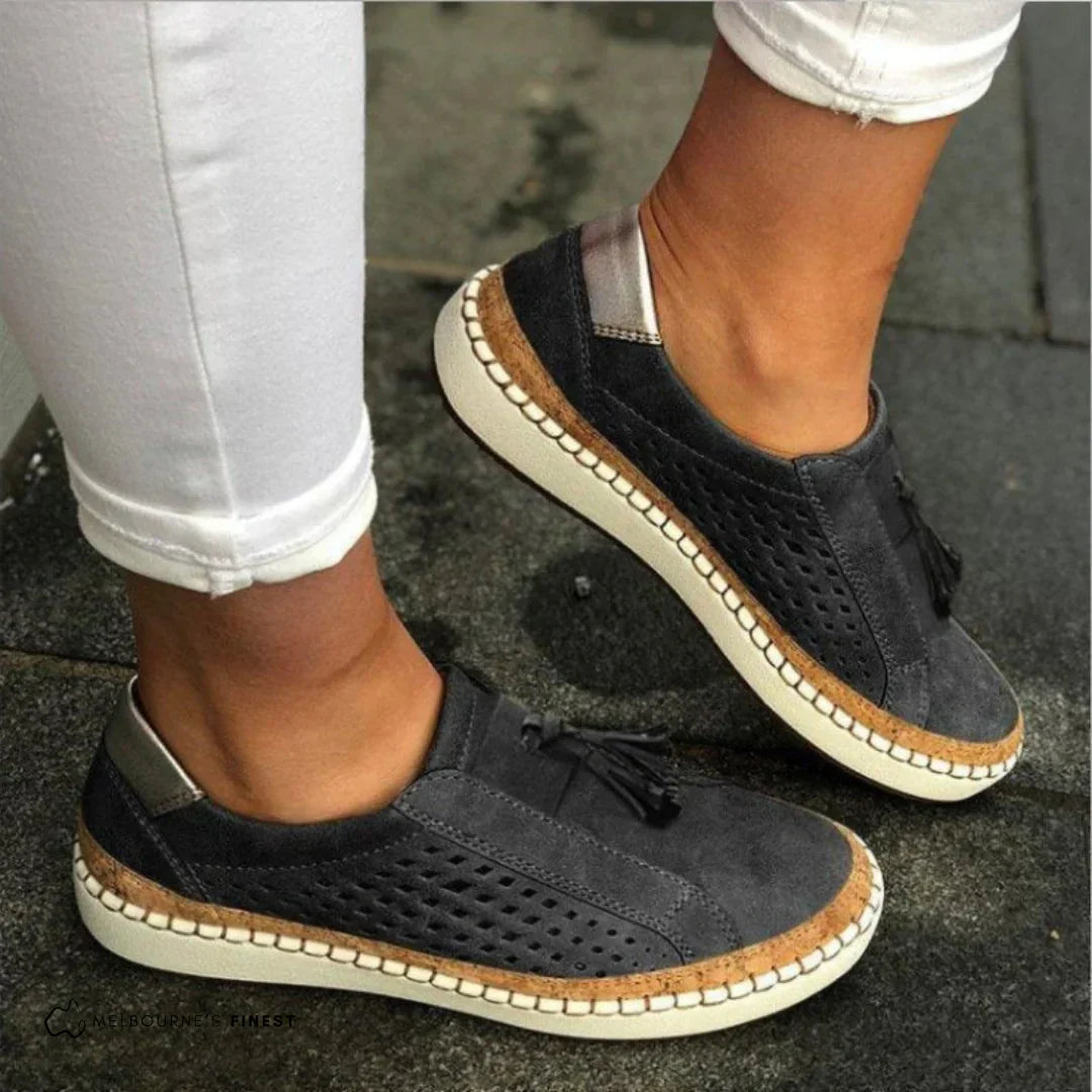 Luna | Sneakers voor Dames - Met Structuur, Casual Elegantie Zwart