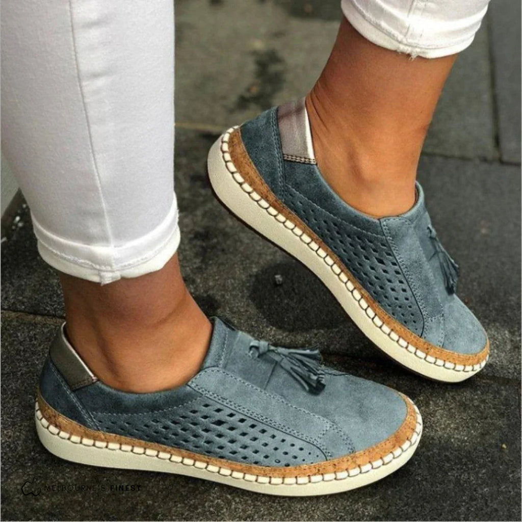 Luna | Sneakers voor Dames - Met Structuur, Casual Elegantie Blauw