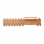 Massief Houten Kapstok Muur met Pianotoets Ontwerp – Ruimtebesparend en Duurzaam met Kapstokhaken Eik 17x80cm