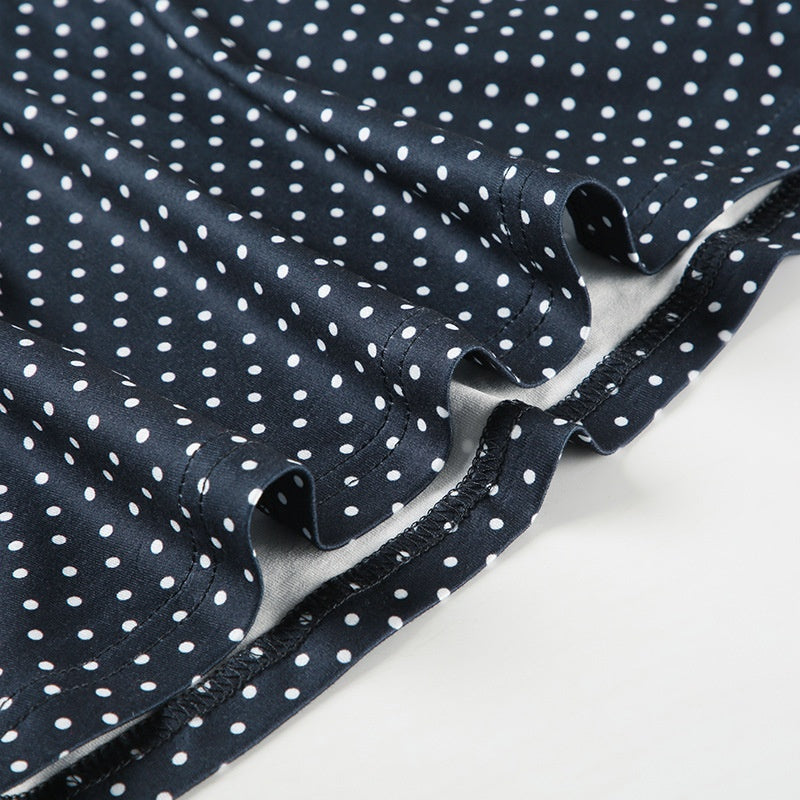 Mila | Dames Mini-jurk - Mouwloos, Stippenpatroon
