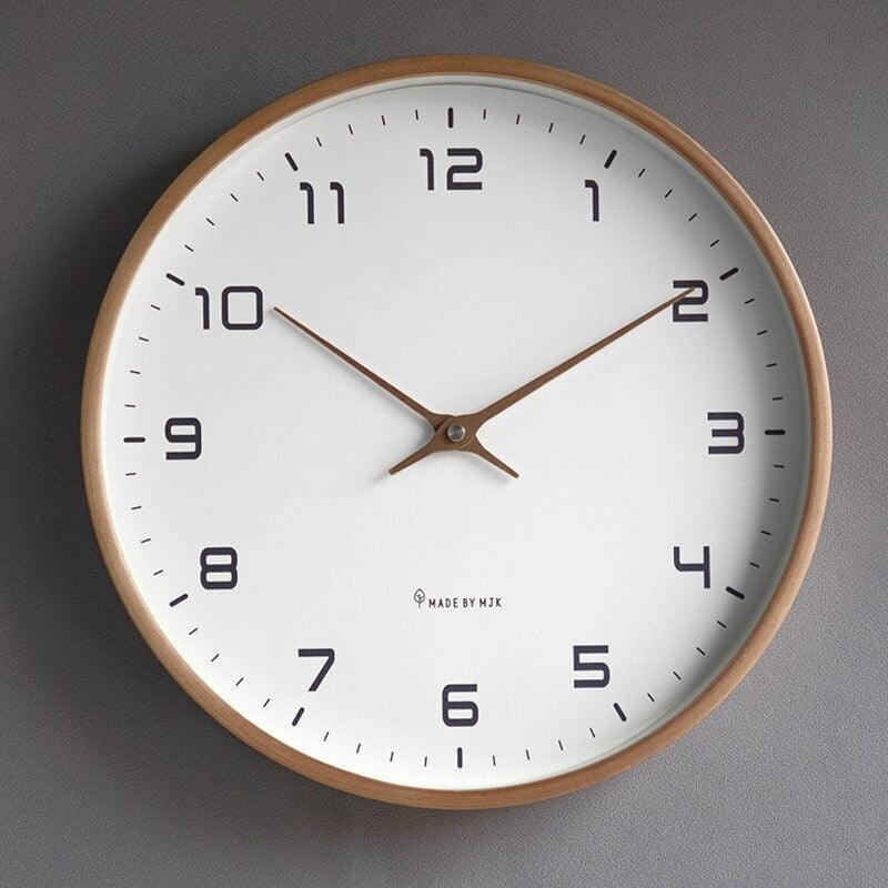 Minimalistische Wandklok met Stil Kwarts Mechanisme – Verkrijgbaar in 25x25 cm en 30x30 cm, Diverse Kleuren Hout