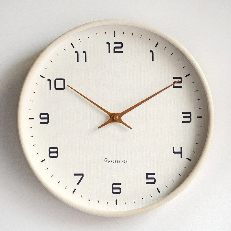 Minimalistische Wandklok met Stil Kwarts Mechanisme – Verkrijgbaar in 25x25 cm en 30x30 cm, Diverse Kleuren Crème