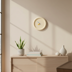 Minimalistische Wandklok met Stille Beweging en Modern 3D-ontwerp - 30 cm Wit