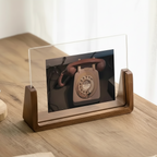Moderne Beuken Fotolijst met Acryl Bescherming – Stijlvolle Fotolijsten Breed - Walnoot