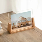 Moderne Beuken Fotolijst met Acryl Bescherming – Stijlvolle Fotolijsten Breed - Naturel