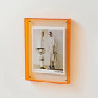 Moderne Bronte Fotolijst met Levende Randkleuren – Hoogwaardig Acryl voor Foto's en Kunstwerken Oranje