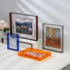 Moderne Bronte Fotolijst met Levende Randkleuren – Hoogwaardig Acryl voor Foto's en Kunstwerken