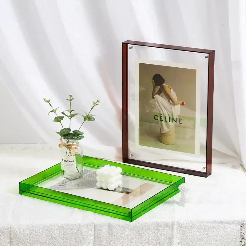 Moderne Bronte Fotolijst met Levende Randkleuren – Hoogwaardig Acryl voor Foto's en Kunstwerken