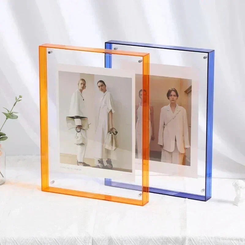 Moderne Bronte Fotolijst met Levende Randkleuren – Hoogwaardig Acryl voor Foto's en Kunstwerken