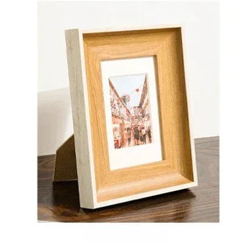 Moderne Fotolijst 50x70 van Harsplexiglas voor Stijlvolle Herinneringen en Kunstafdrukken Wit & Houtnerf