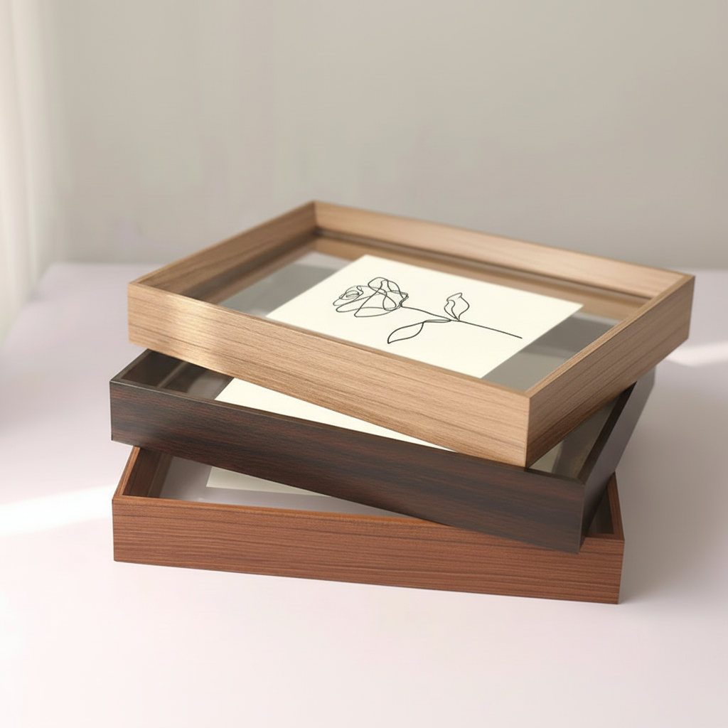 Moderne Fotolijsten van Hout en Glas in Diverse Maten - Stijlvolle Decoratie