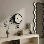 Moderne Grote Wandklok met Abstract Ontwerp en Stil Kwartsmechanisme – Uniek Sculpted Design voor Interieur