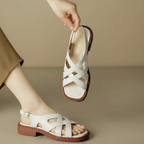 Mona | Dames Sandalen - Leren Gladiatorstijl, Minimalistisch Design