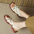Mona | Dames Sandalen - Leren Gladiatorstijl, Minimalistisch Design