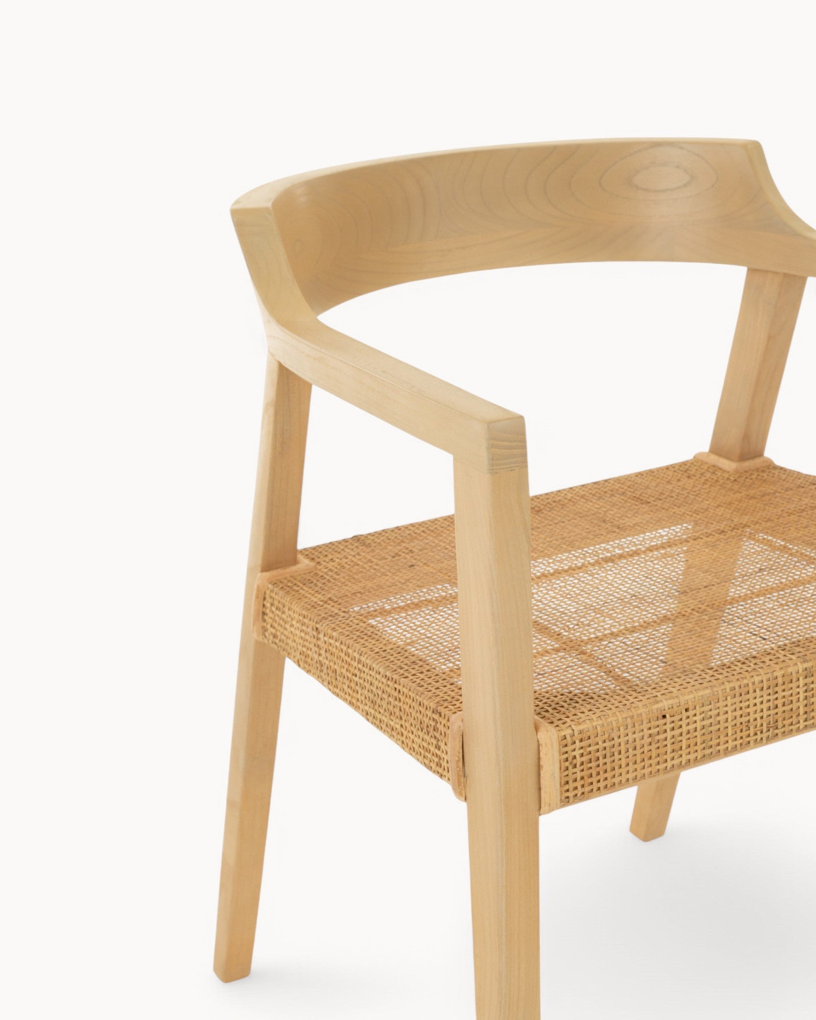 Natuurlijke Teakhouten Eetkamerstoel 55x55x71 cm – Comfortabele Stoel Voor Eetkamer Met Unieke Nerf