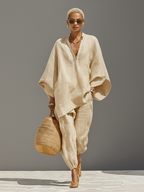 Nina | Dames Set - Asymmetrische Zoom, Losse Pasvorm, Casual Chic