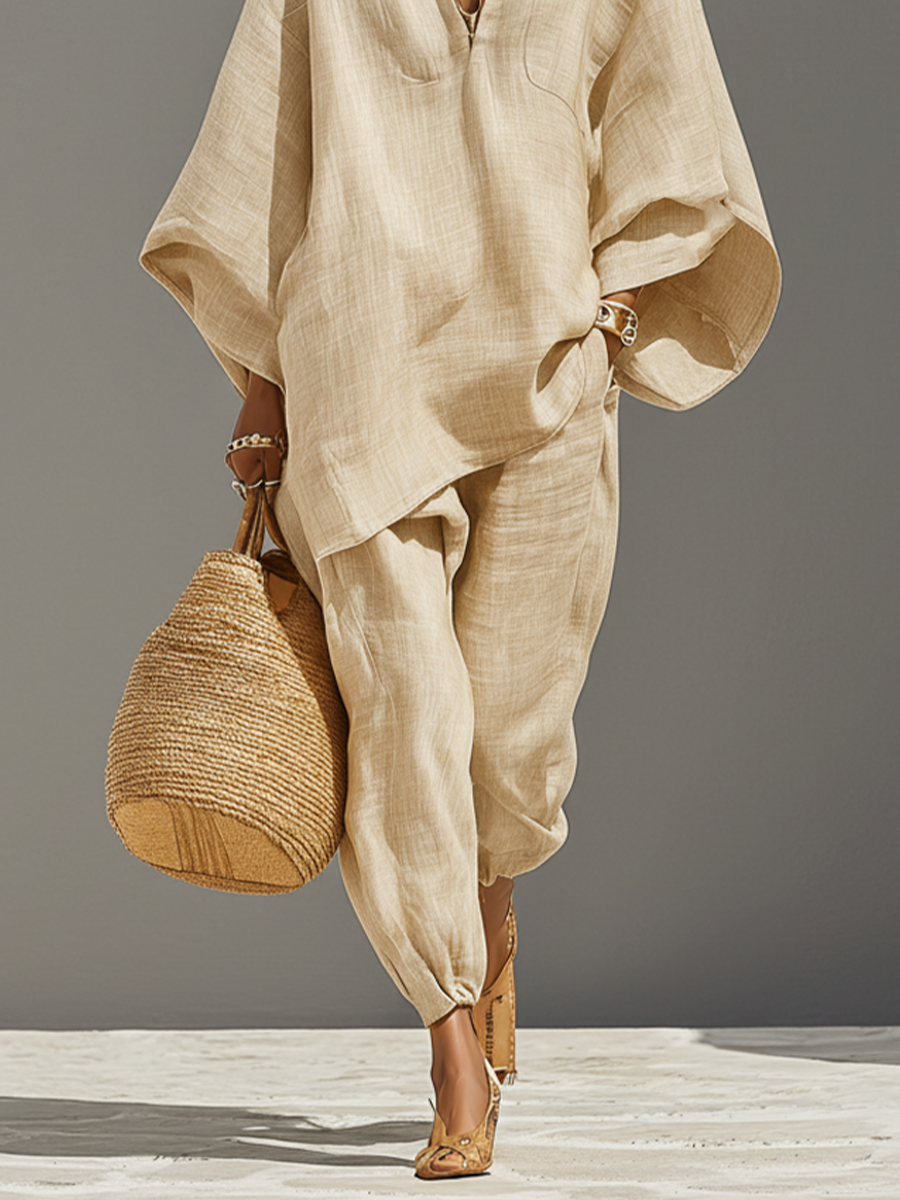 Nina | Dames Set - Asymmetrische Zoom, Losse Pasvorm, Casual Chic