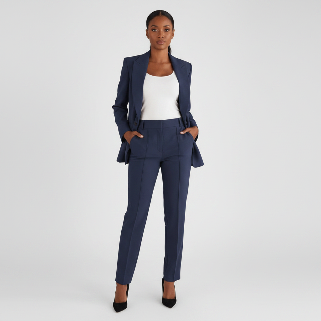 Lysandra | Co-ord Set Dames - Tweedelig Pak Marineblauw