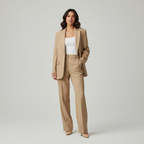 Lysandra | Co-ord Set Dames - Tweedelig Pak Beige