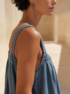 Novali | Jumpsuit Dames - Denim - Oversized Mouwloos Wijde Pijpen