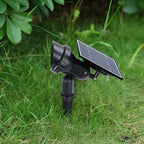 Solar Tuinspot LED RGB – Buitenlamp op Zonne-energie, IP65, Verstelbare Kop, Aluminium, met Grondpin of Basis Wit Met Grondpin