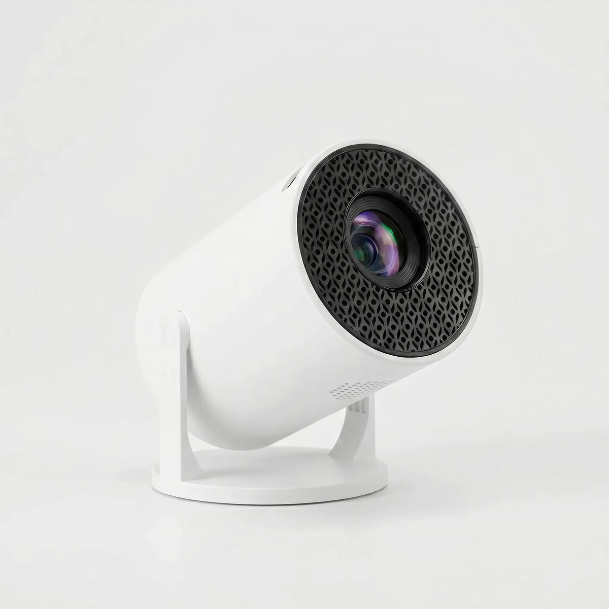 Draaibare Slimme Projector met Android 11 – Mini Beamer 180° Kantelbaar voor Muur & Plafond, Wi-Fi 6, Bluetooth 5.0, HDMI
