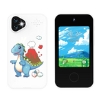 Kinder-Smartphonespeelgoed met Dubbele Camera - 1080P HD Video, MP3 Muziekspeler, Touchscreen & Spelletjes voor Jongens & Meisjes Dinosaurus Wit