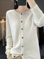 Solis | Dames Gebreid Vest met Knoopsluiting - Klassieke Cardigan met V-Hals en Knopen - Warme Pullover Jas