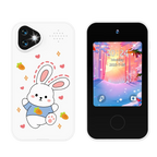 Kinder-Smartphonespeelgoed met Dubbele Camera - 1080P HD Video, MP3 Muziekspeler, Touchscreen & Spelletjes voor Jongens & Meisjes Konijn Wit