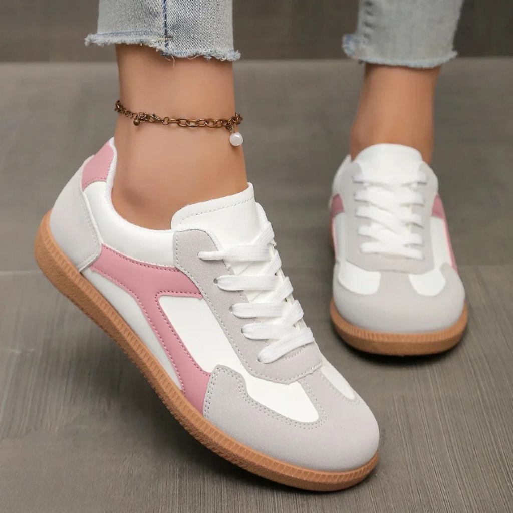 Ēden | Trendy Dames Sneakers met Low Cut Design - Lichtgewicht Lage Veterschoenen met Zachte Zool