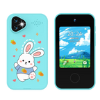 Kinder-Smartphonespeelgoed met Dubbele Camera - 1080P HD Video, MP3 Muziekspeler, Touchscreen & Spelletjes voor Jongens & Meisjes Konijn Blauw