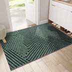 Scandinavische Deurmat met Antislipbasis en Zandvanger – Duurzaam en Stijlvol Grijs 75x45 cm voor Binnen en Buiten Groen