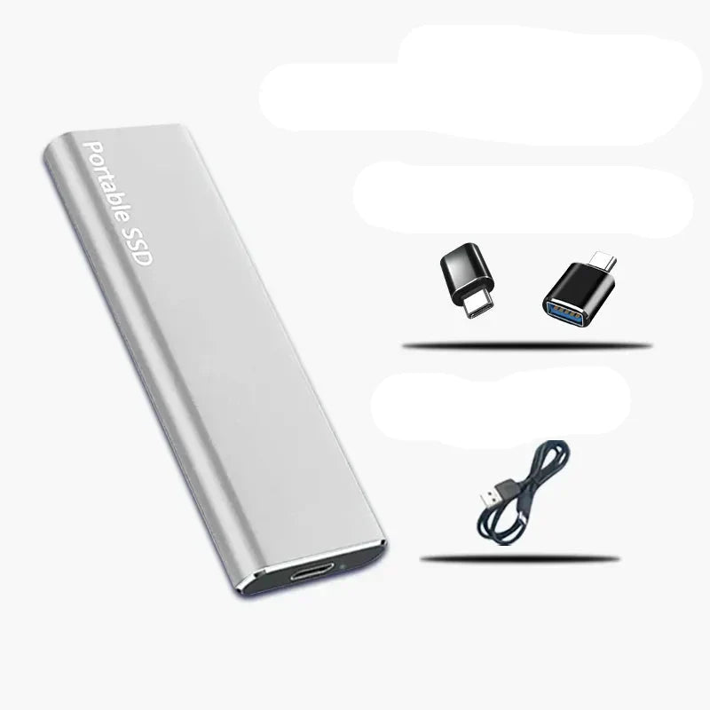 Externe SSD 4TB met USB-C – Supersnelle Draagbare Opslag Zilver
