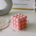 Bubble Kaars van Sojawas – Trendy Kubus Kaars & Geurkaars, 9 Kleuren, Maak je Interieur Compleet – BubbleGlow Kaars Roze