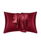 100% Mulberry Zijde Kussensloop – Zacht voor Haar & Huid Rood 50 x 75 cm