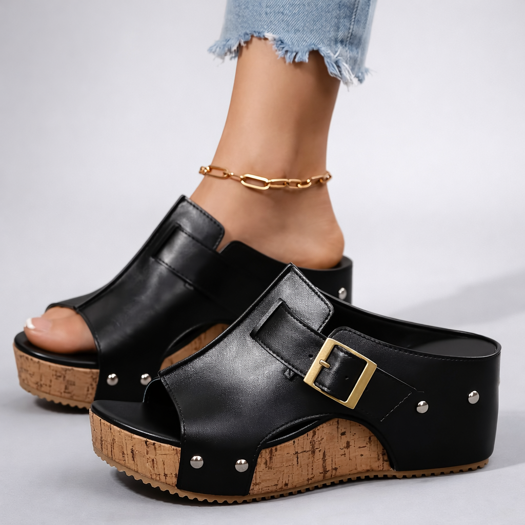 Sefira | Dames Sandalen Met Hak - Premium Leer, Comfortabel