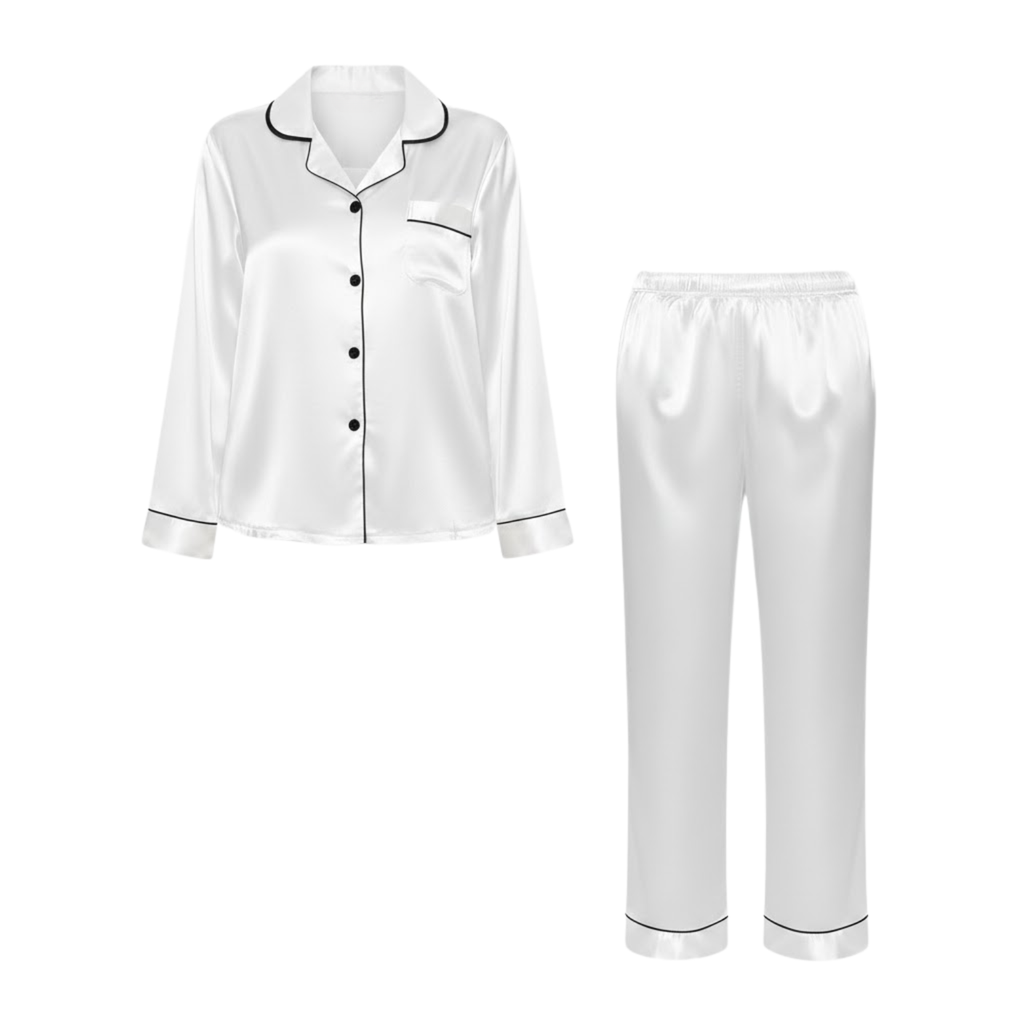 Zariyah | Pyjamaset Dames - Satijn Wit