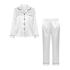 Zariyah | Pyjamaset Dames - Satijn Wit