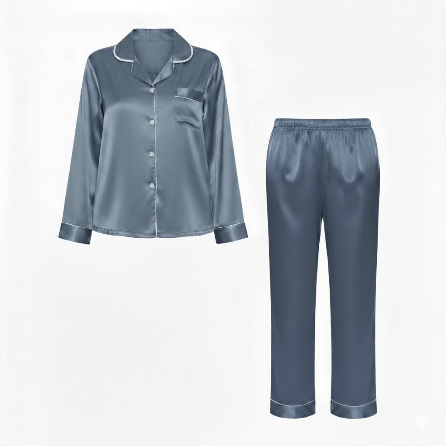 Zariyah | Pyjamaset Dames - Satijn Lichtblauw