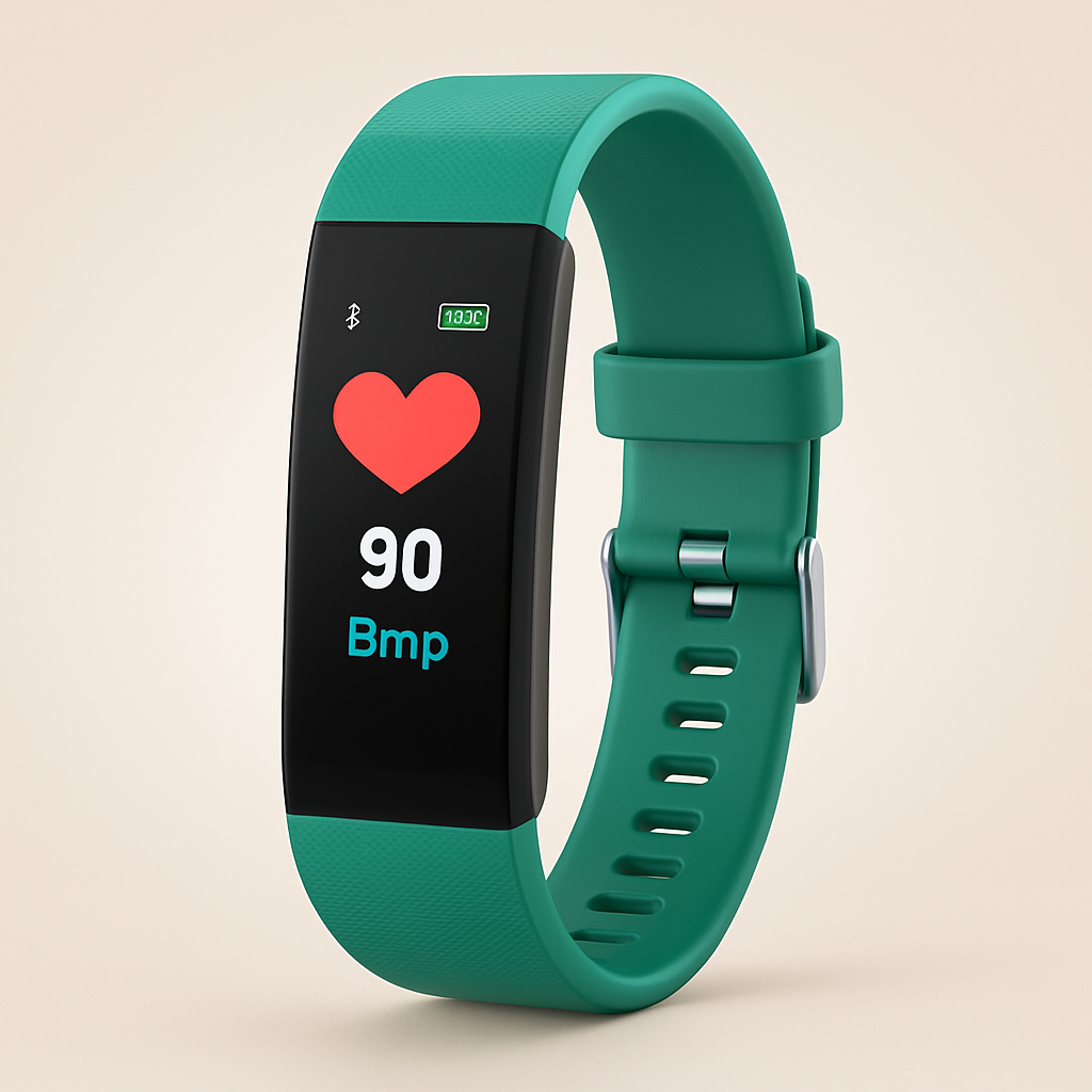 Smartwatch voor Senioren met Hartslagmeter en Stappenteller | Waterafstotend | Oplaadbaar via USB Groen