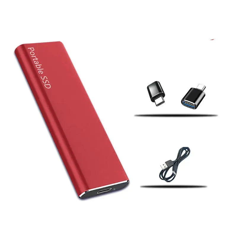 Externe SSD 4TB met USB-C – Supersnelle Draagbare Opslag Rood